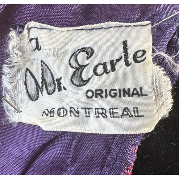 Vintage 60s dress, red, blue psychedelic print, Mod maxi gown, dagger lapels - Picture 9 of 9